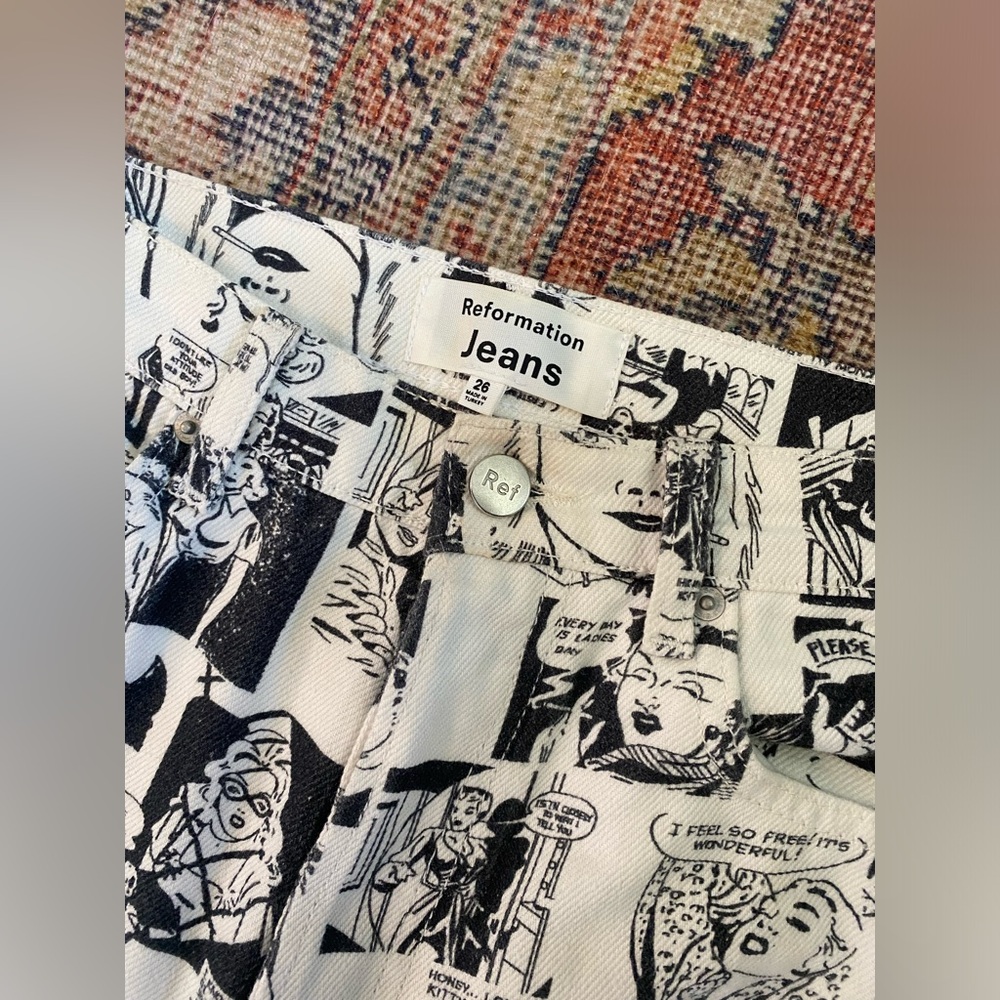 Reformation newsprint pants - Picture 3 of 3